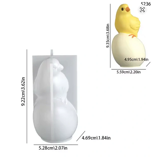 Silikonová forma na svíčky - Velikonoční kuřátko