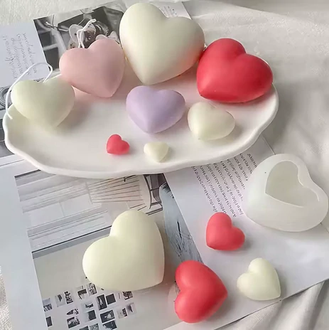 Silikonová forma na mýdlo a svíčky - Srdce