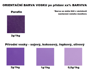 Rozpustné tukové barvivo na svíčky 5g FIALOVÁ