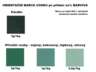 Rozpustné tukové barvivo na svíčky 10g ZELENÁ TMAVÁ