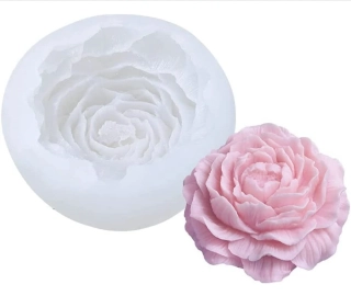 Silikonová forma na mýdlo a svíčky - Květ pivoňky velký